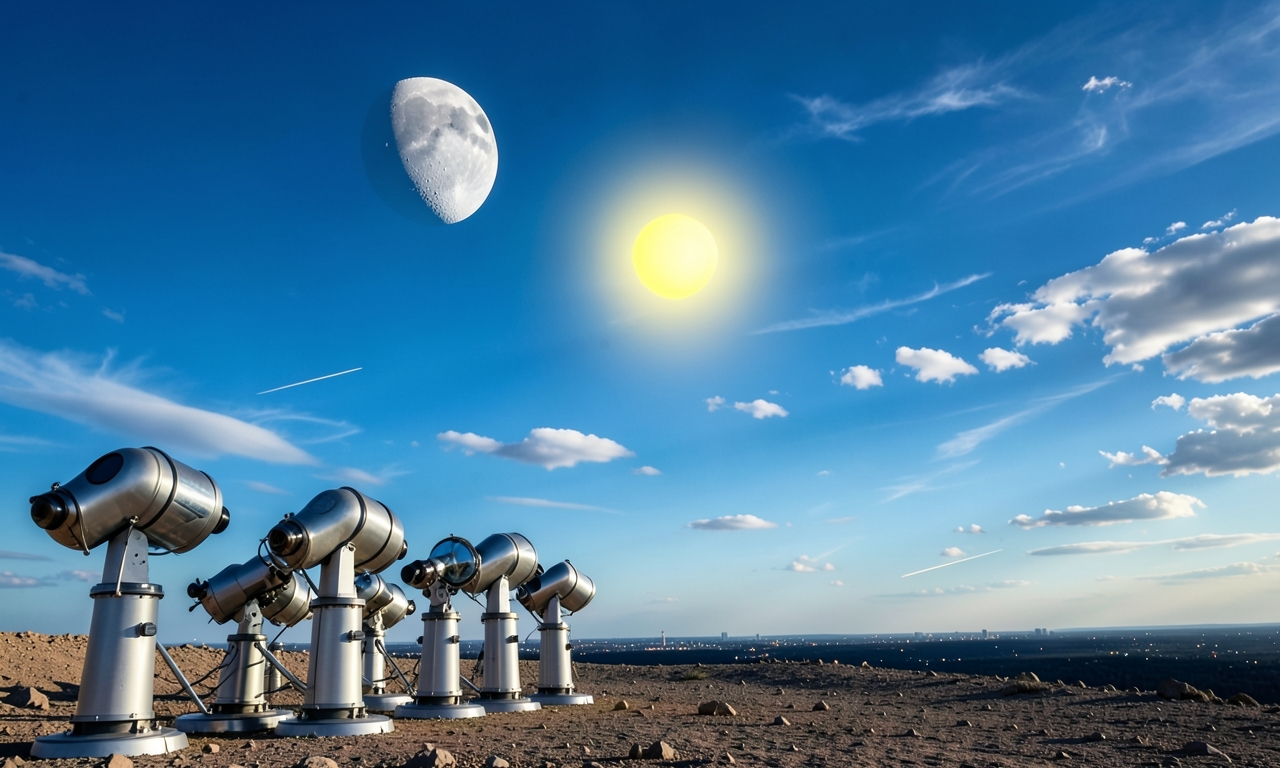 Moon to Occult Venus in Daytime Sky Over North America