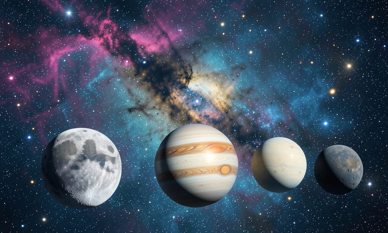 Moon, Jupiter, Venus and Mercury Form a Dazzling Mini Planet Parade on June 17