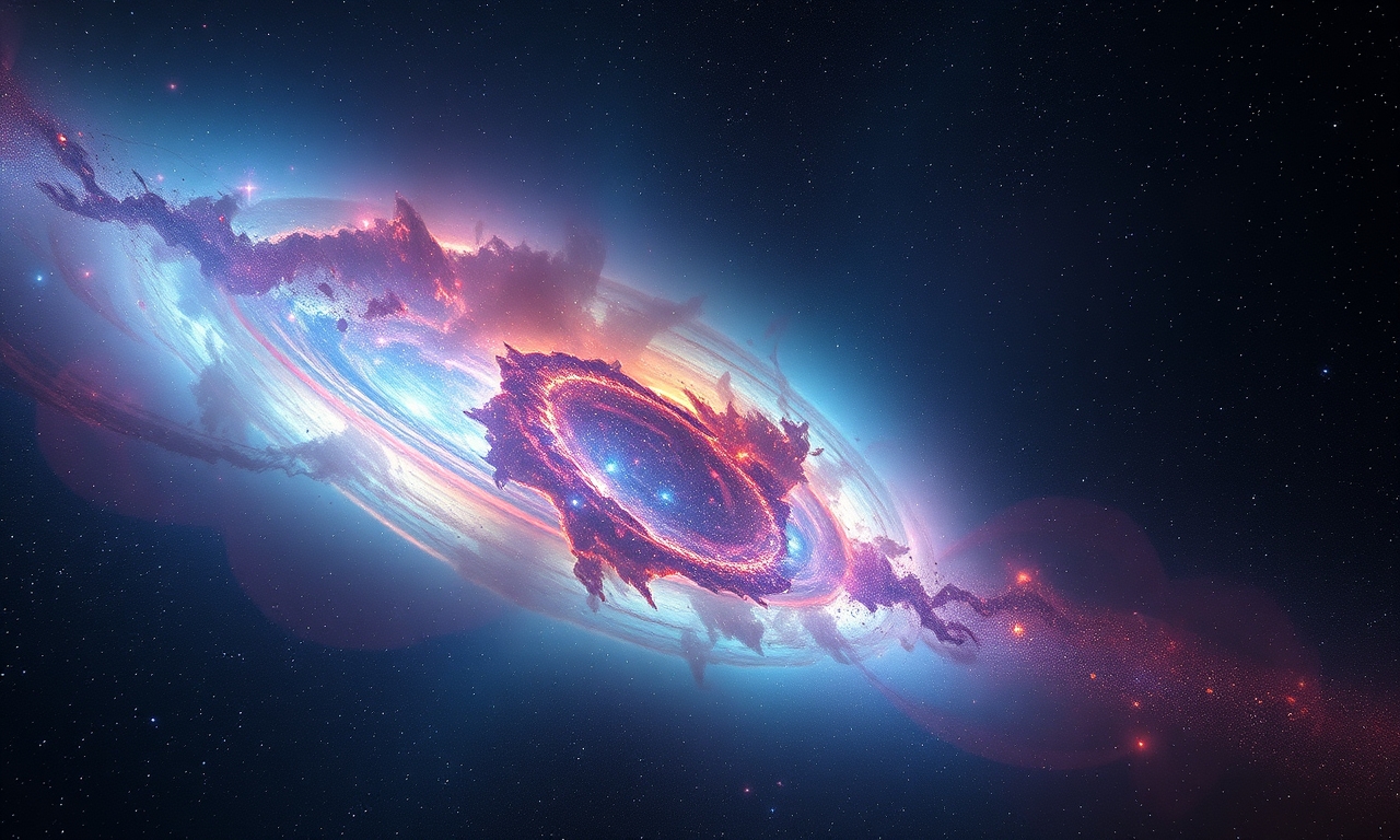 Third Dark‑Matter‑Free Galaxy Found, Forms Unprecedented Linear Structure