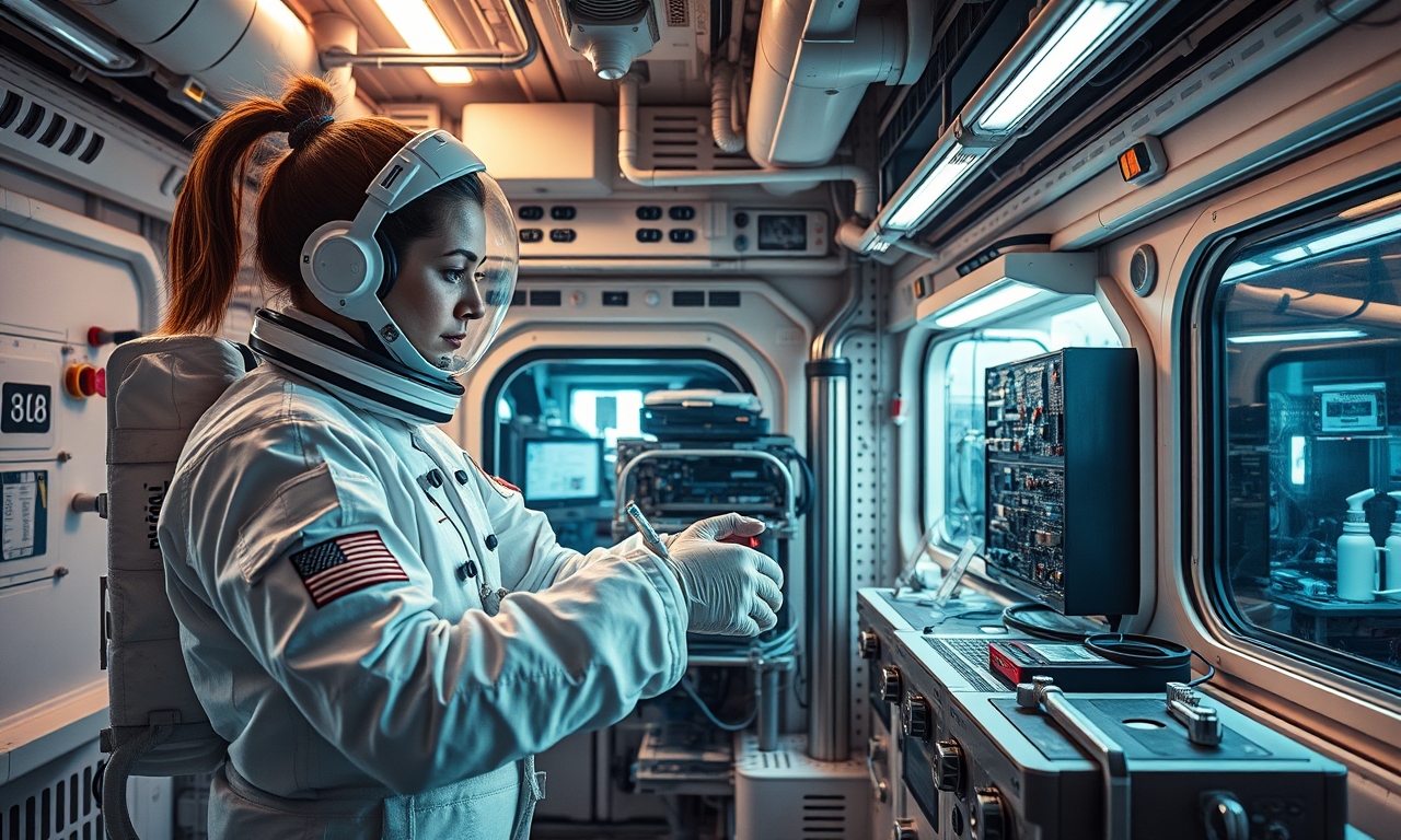 Astronaut Jessica Meir Performs Hardware Upgrades on ISS Cold Atom Lab