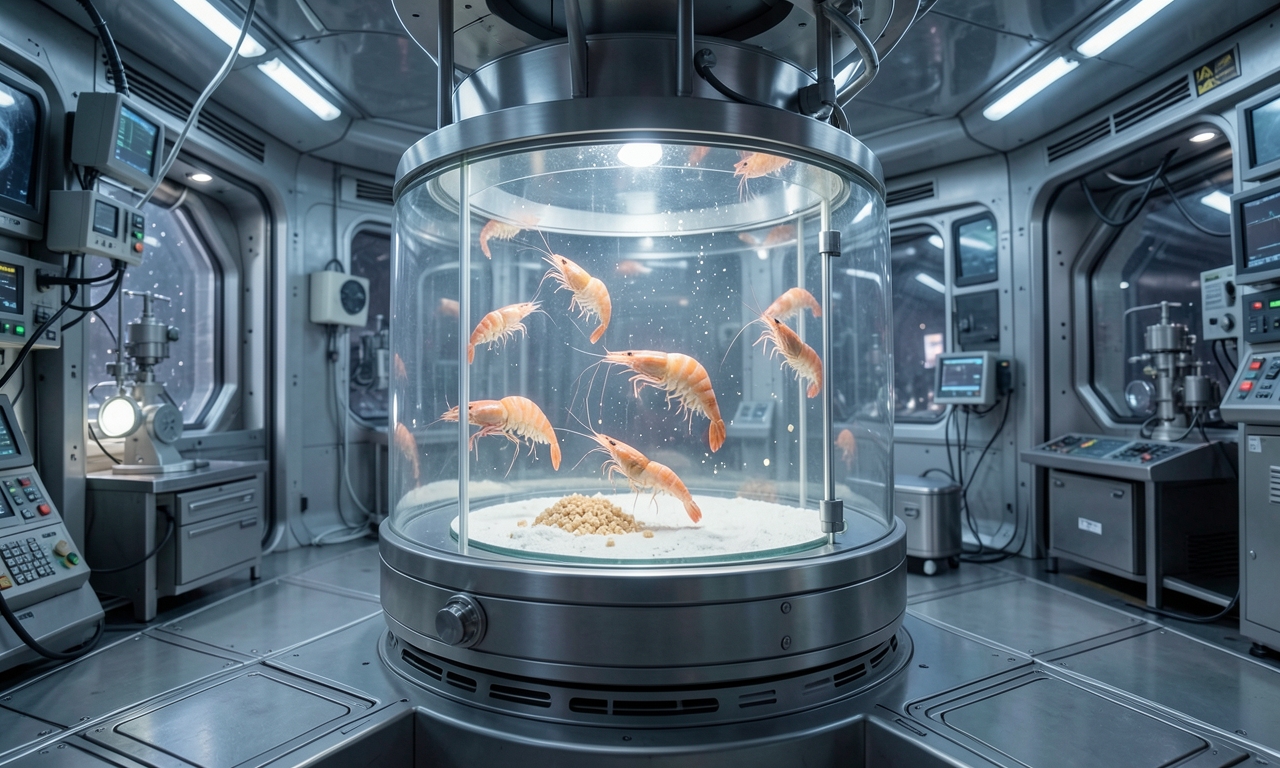 Researchers train shrimp to feed under microgravity for future lunar bases