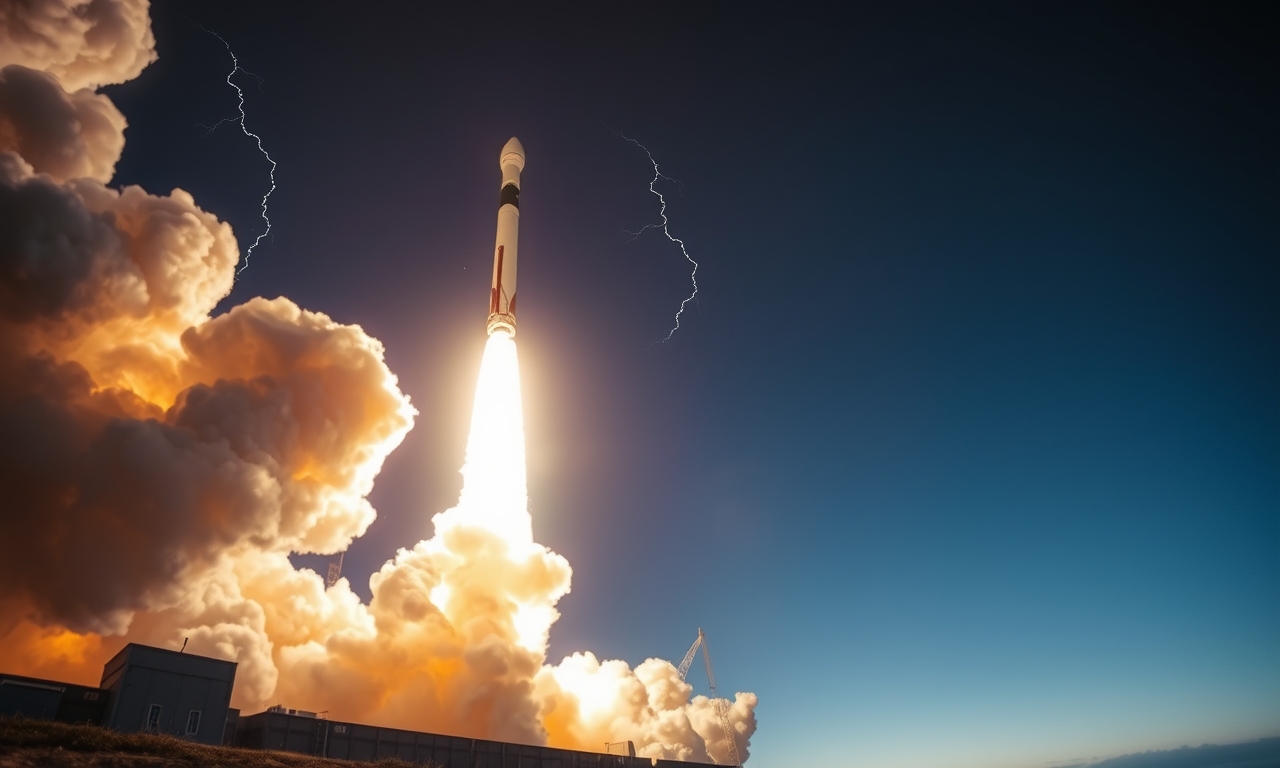 Lightning Strikes Long March 3B After Liftoff, Kinetica-1 Launches Five Satellites