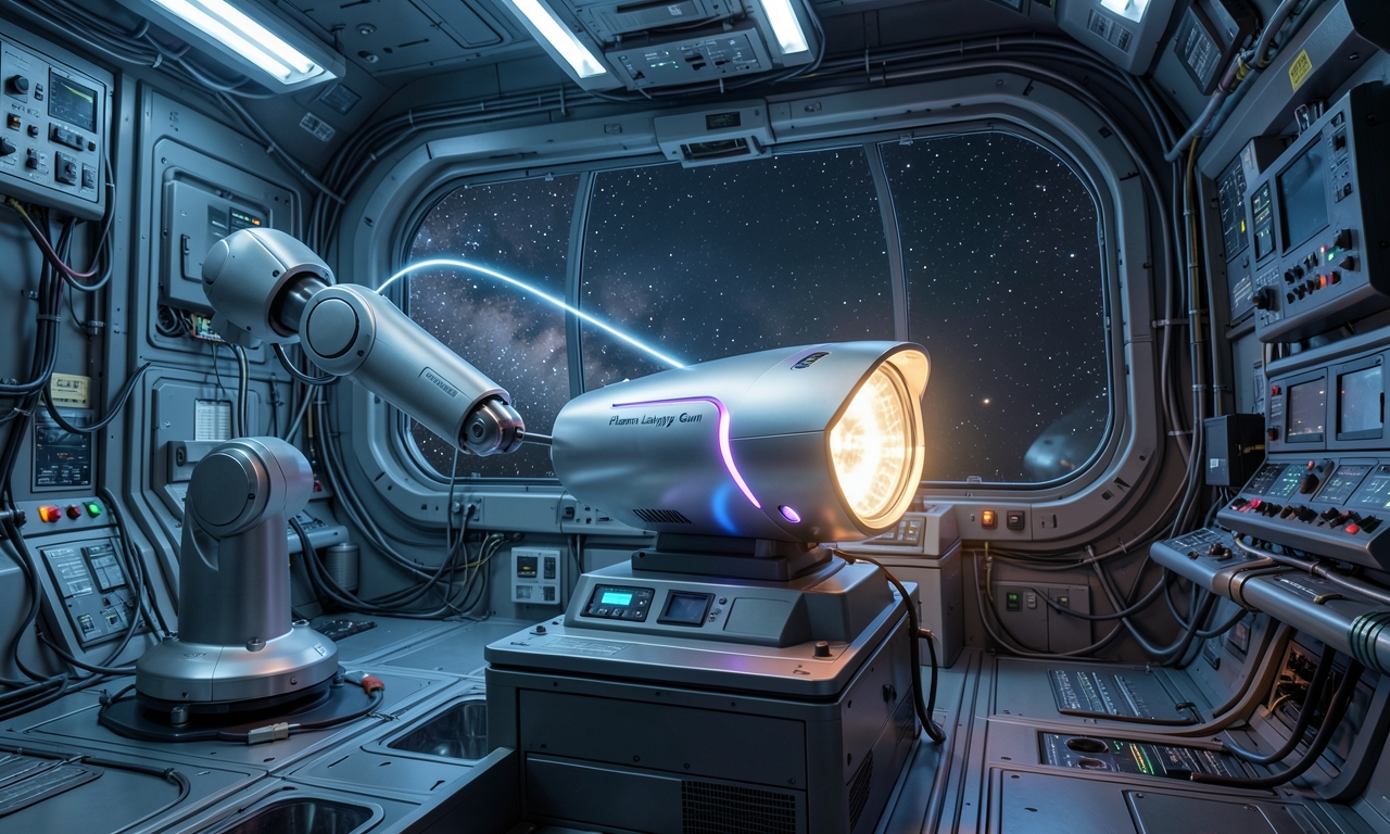 Plasma Laundry Gun for Astronaut Clothing