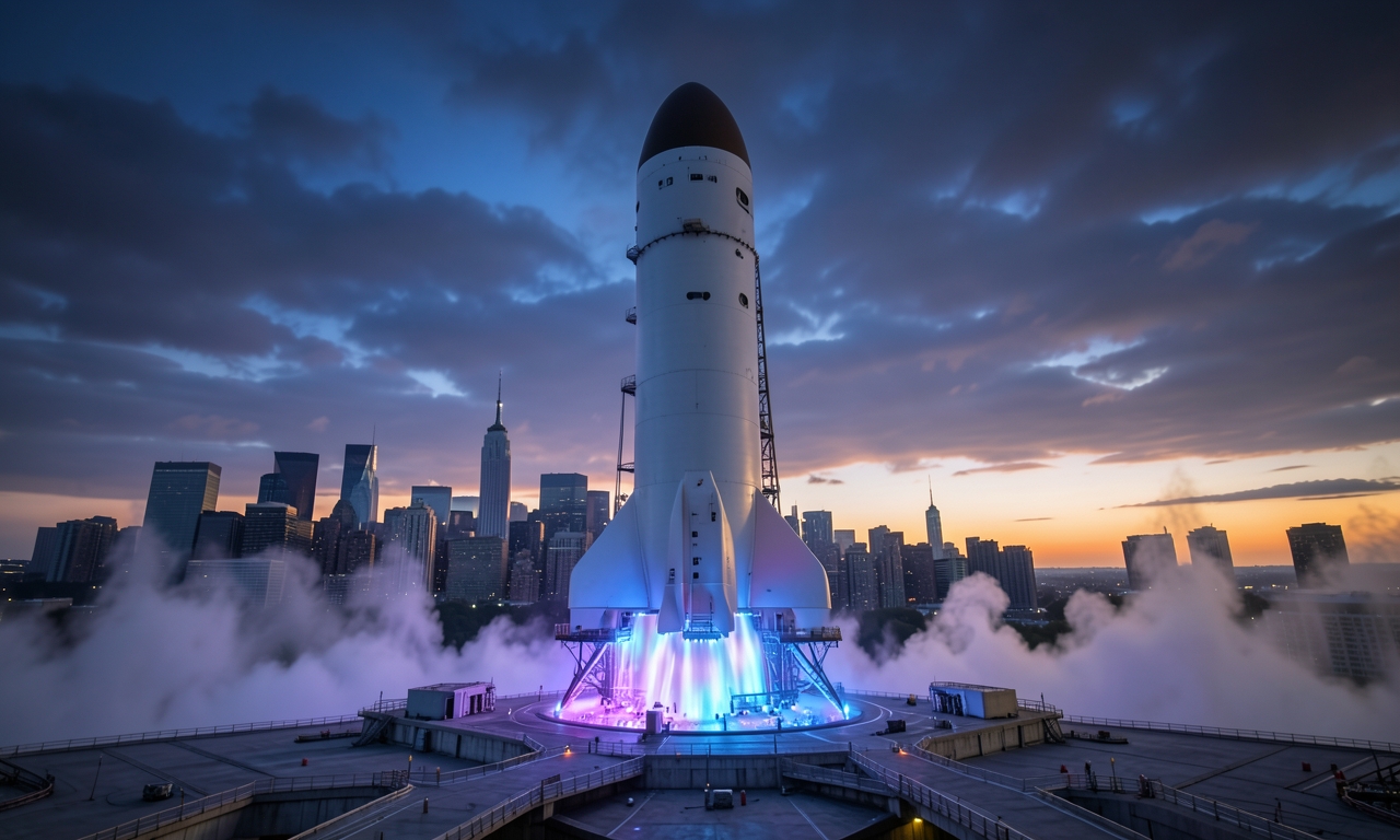 Falcon 9 Creates Jellyfish‑Like Glow Over New York City